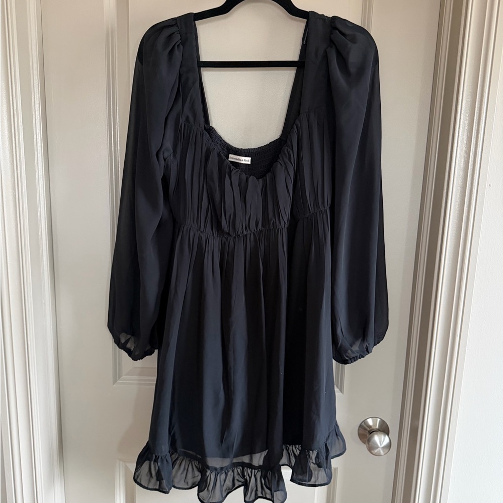 Abercrombie & Fitch Black Smocked Skirt